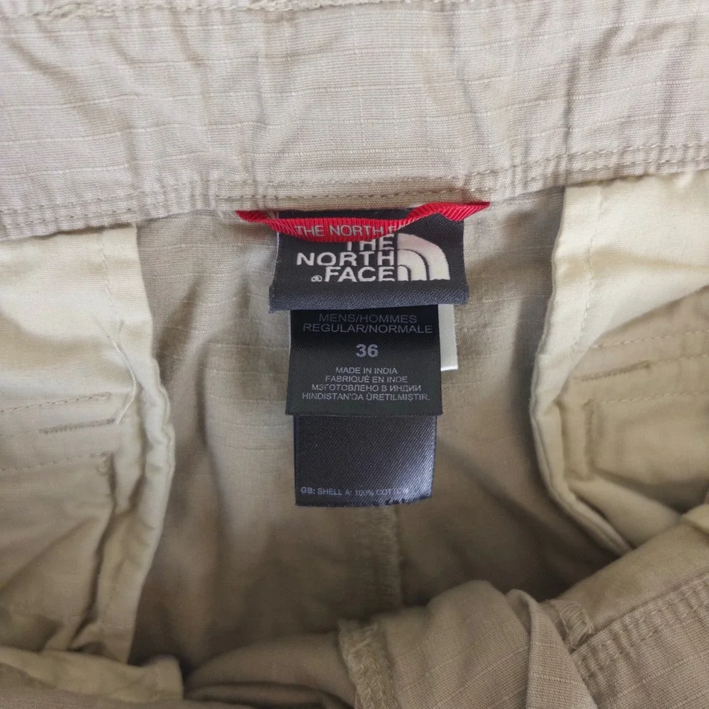The North Face Rainier Surplus Shorts Mens 36 Khaki Tan Cargo Ripstop Hiking